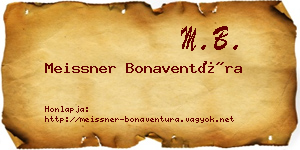 Meissner Bonaventúra névjegykártya